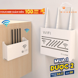 Kệ đựng wifi treo tường, Kệ wifi đặt modem, đầu kỹ thuật số, ổ cắm điện, chất liệu nhựa ABS
