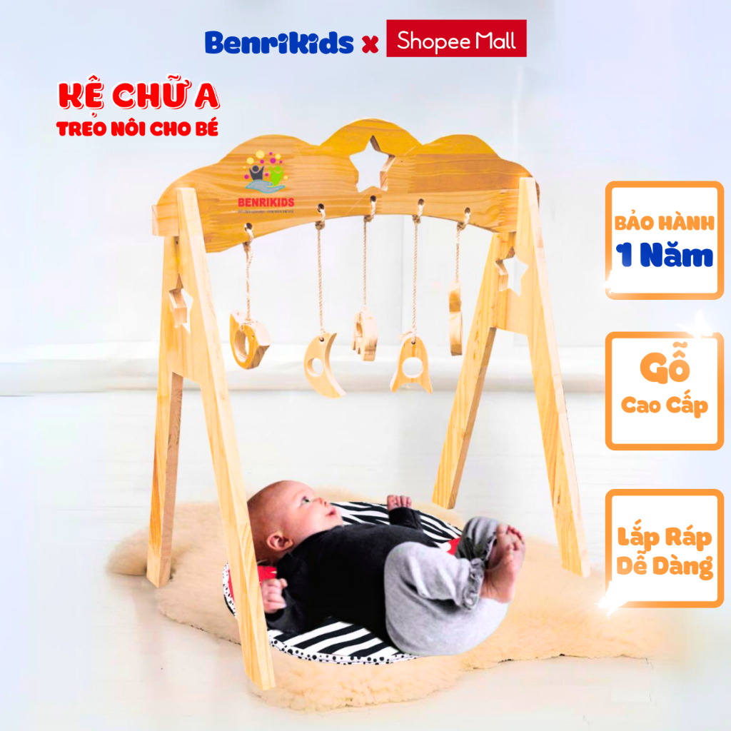 Kệ Chữ A Gỗ Cho Bé Benrikids