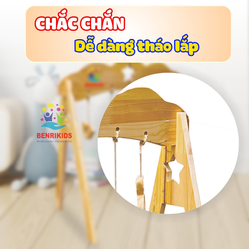 Kệ Chữ A Gỗ Cho Bé Benrikids