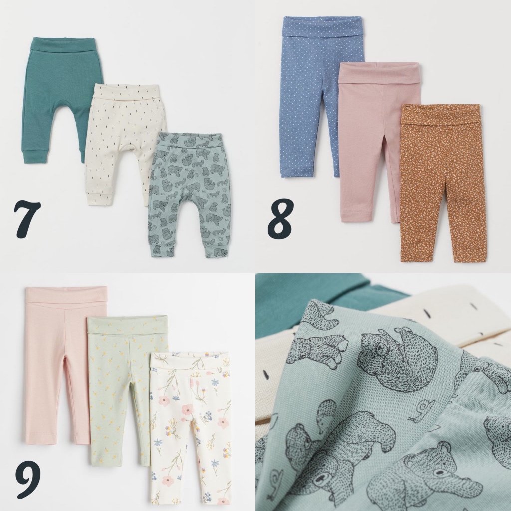 Set 3 quần thun dài bé sơ sinh, Hờ mờ US săn SALE, có nhiều mẫu, chất liệu 100% cotton
