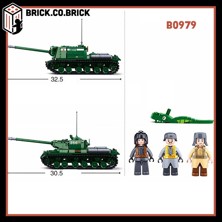 Tank IS-2 Mô hình Lắp ráp xe Tâng Chủ Lực Đồ chơi Tank 9IS2  Quân sự Hạng năng B0979