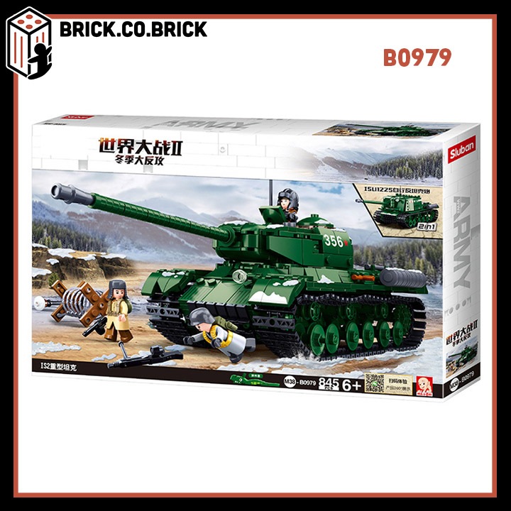 Tank IS-2 Mô hình Lắp ráp xe Tâng Chủ Lực Đồ chơi Tank 9IS2  Quân sự Hạng năng B0979