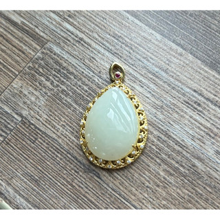 Mặt dây bạc 925 đính Ngọc hòa điền