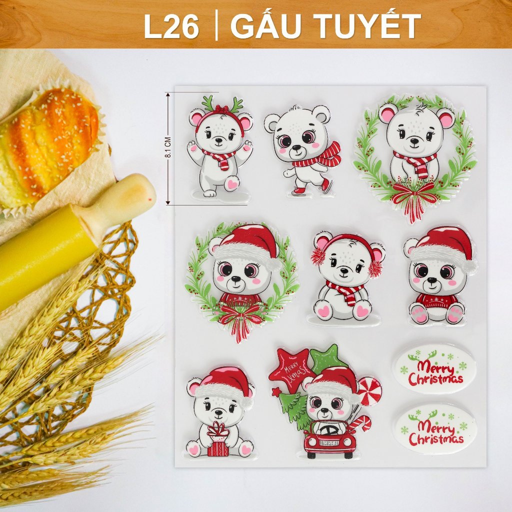 KHUÔN IN HÌNH NOEL- 5 mẫu