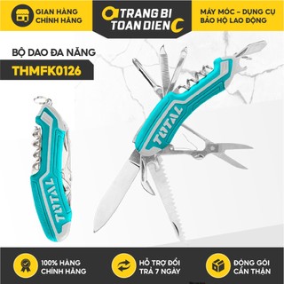 Dao đa năng Total THMFK0126 12 chức năng tiện lợi nhỏ gọn dễ bỏ túi, kích thước 9.5cm Dao gấp gọn - Trang bị toàn diện