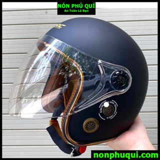 Mũ nón bảo hiểm 3/4 kính dài thông gió chất lượng giá tốt nhiều màu MH01 - Nón Phú Quí