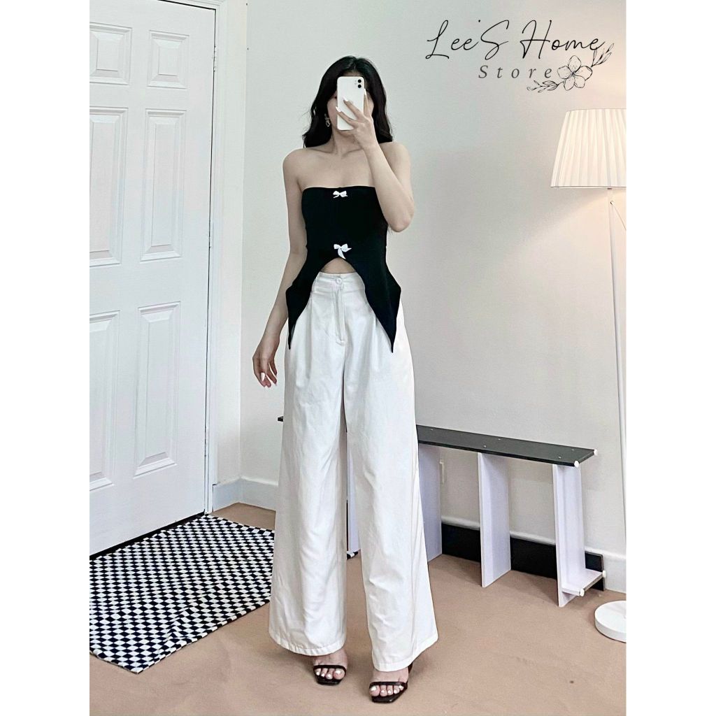 A066 - Áo ống xẻ tà chất thun gân