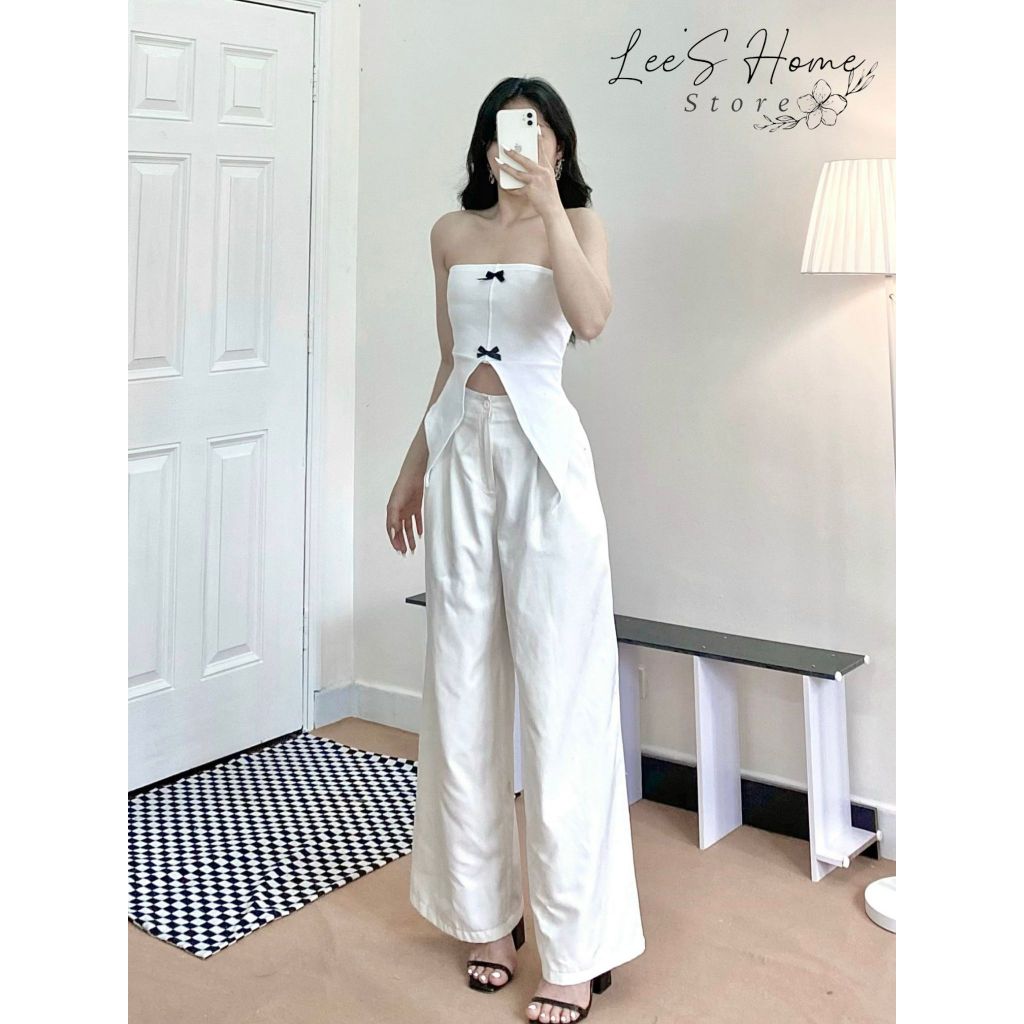 A066 - Áo ống xẻ tà chất thun gân