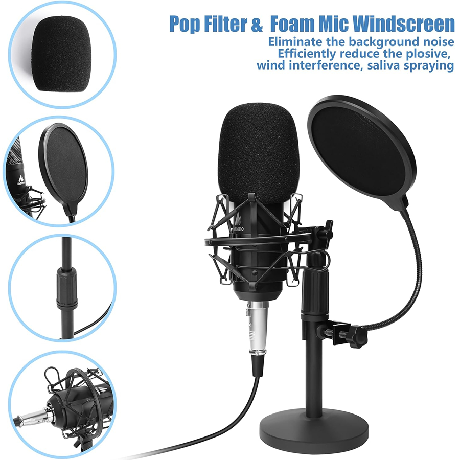 MAONO A03T - Mic Thu Âm Chuyên Nghiệp Dành Cho Laptop / PC / Điện Thoại Cổng 3.5mm | BH 12 Tháng