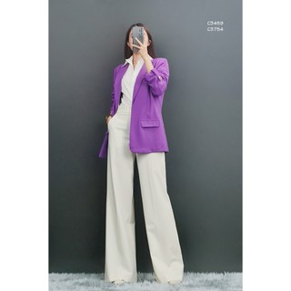 C3459 - Áo khoác vest nhún thun tay gài nút