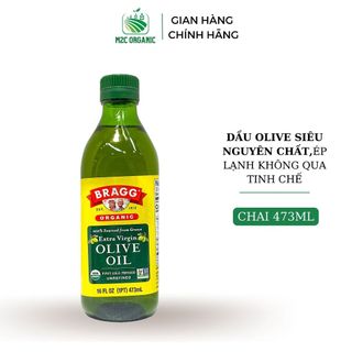 Dầu oliu hữu cơ ép lạnh Bragg 473ml nguyên chất,ép lạnh,dinh dưỡng cao