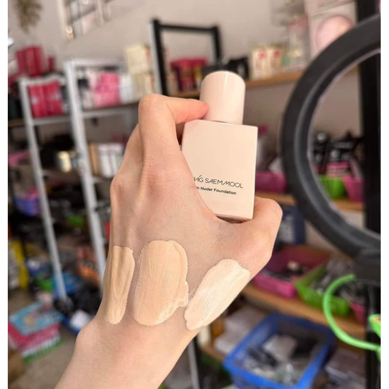 Có kèm bông tán nền - Kem nền JSM JUNG SAEM MOOL Skin Nuder Foundation ChiinBeauty