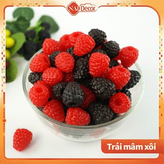 Trái mâm xôi mô phỏng Nai Decor dùng làm đạo cụ trang trí chụp ảnh, trưng bày sự kiện,…