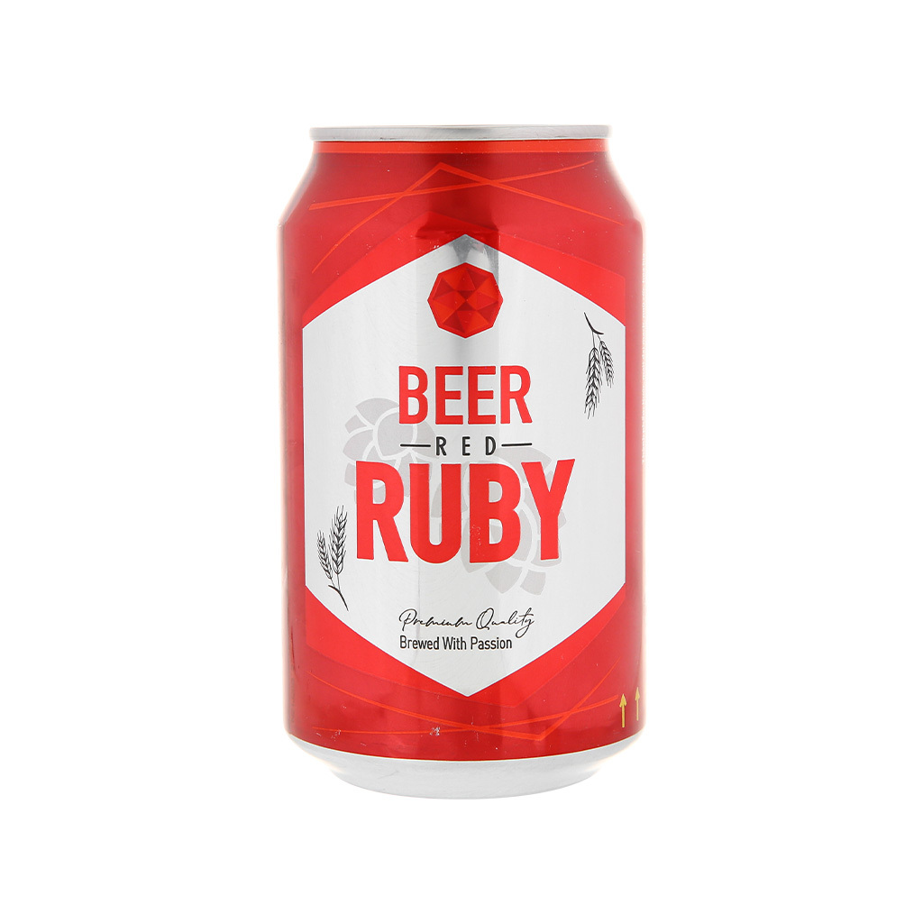 Sản phẩm bia lon thơm ngon hảo hạng, chính hãng bia Ruby được nhiều người yêu thích. Bia Ruby Red lon 330ml với thiết kế