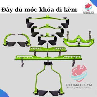 [Bộ full móc] Power grip, lat pull down-back, cable attachment kéo lưng xô thế hệ mới đa năng tùy chỉnh ULTIMATE GYM