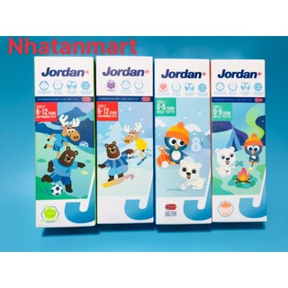 Kem đánh răng jordan trẻ em vị dâu tây &vị vải& vị nho&vị táo 75g