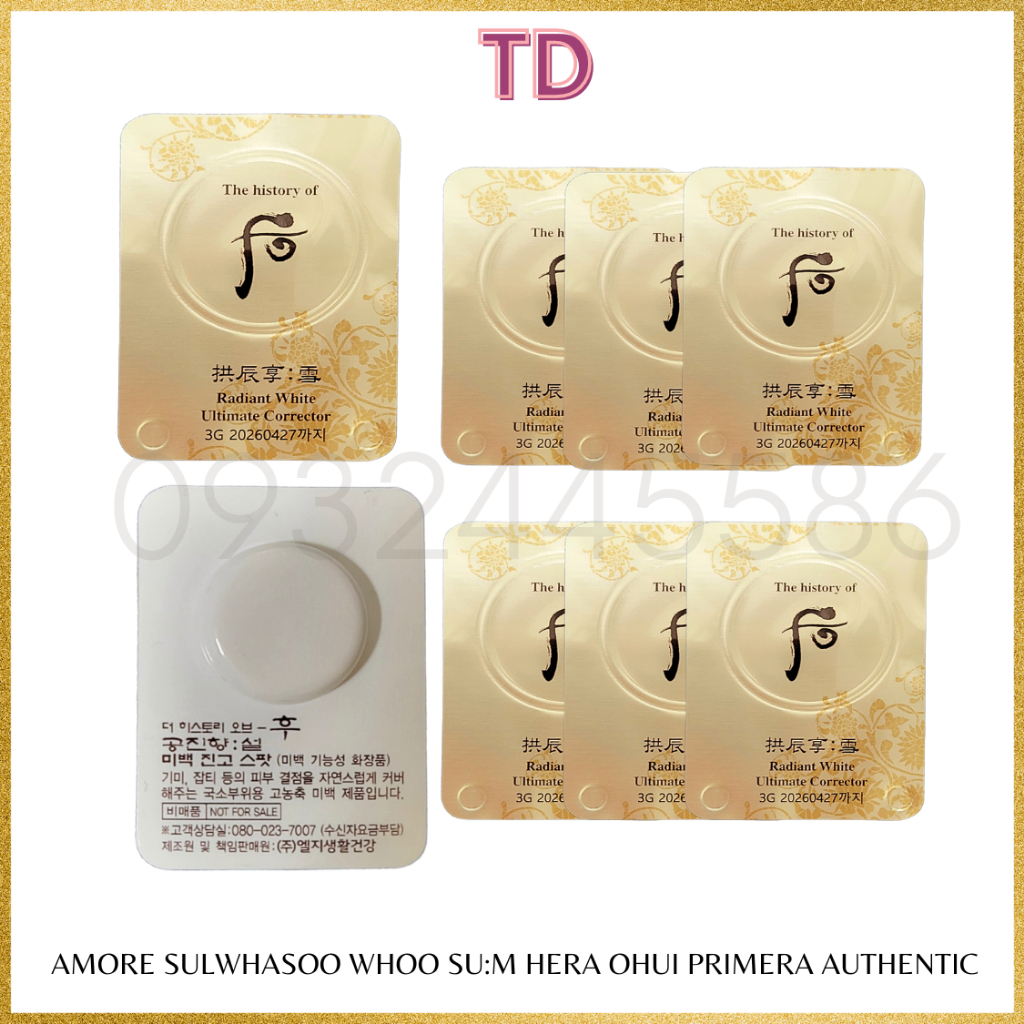 Date 2026 CAO NÁM WHOO Radiant White Ultimate Corrector 1ml