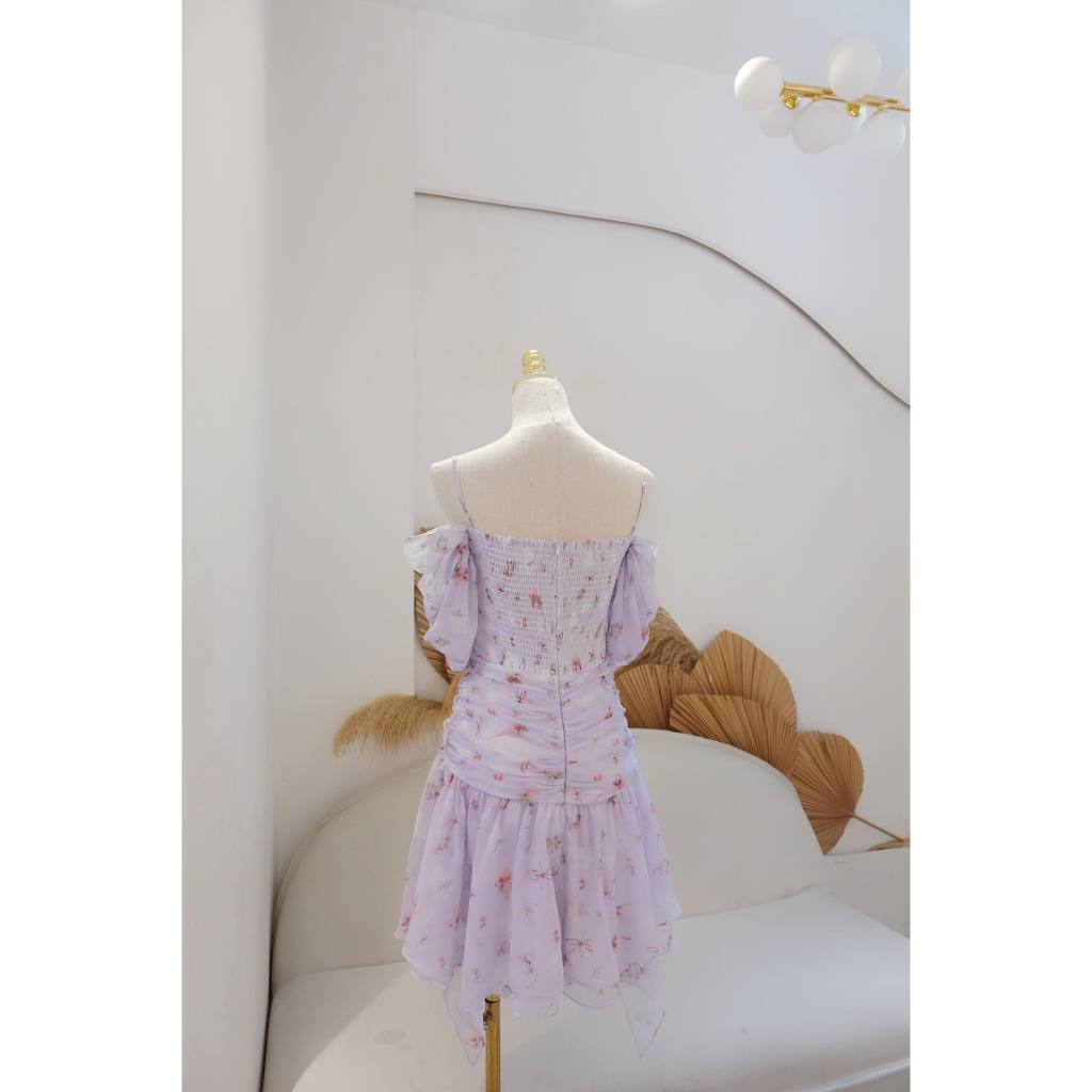 TIELA Đầm váy hoa xếp nhún-Calista Dress