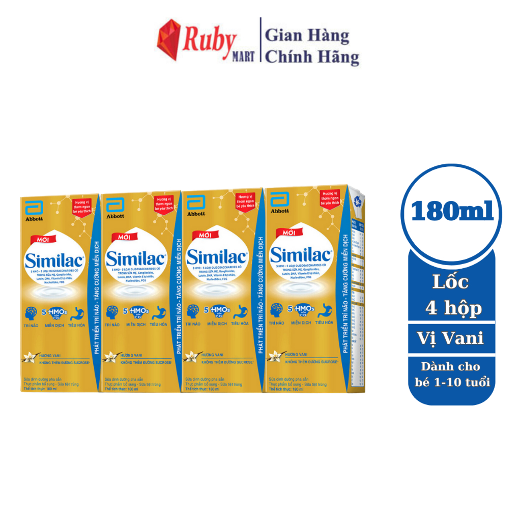 [Date T10/24] Lốc 4 hộp Sữa công thức Similac 180ml (từ 1 tuổi)