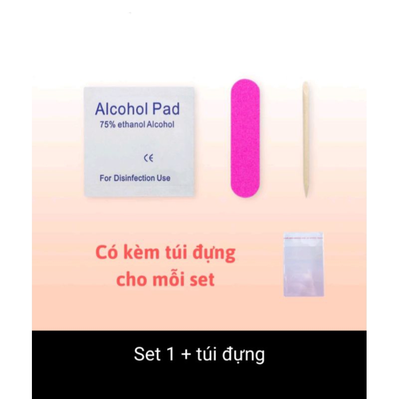 Dụng Cụ Làm Nailbox, keo Mini,Dũa Mini,Bông Cồn,Miếng Dán silicon,Que Đẩy Da