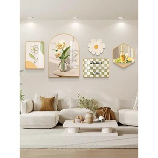 Set Tranh Treo Tường Decor Phòng Khách Hiện Đại Tráng Gương Siêu Đẹp