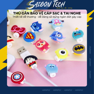 Phụ Kiện Bảo Vệ Đầu Dây Sạc Silicone Chống Đứt Gãy Dây Sạc Hình Dễ Thương