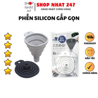 [Hỏa Tốc HN] Phễu silicone có thể gấp gọn hàng để chiết đồ uống và đồ ăn ở dạng lỏng vào chai Nội địa Nhật Bản
