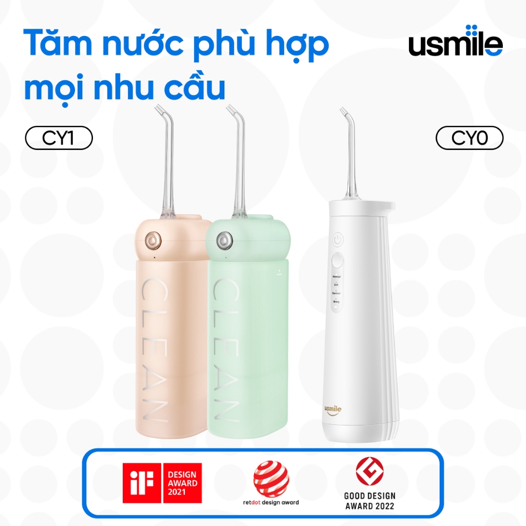 Máy tăm nước sóng siêu âm usmile CY1 / CY0 - Chính Hãng - BH 12 tháng