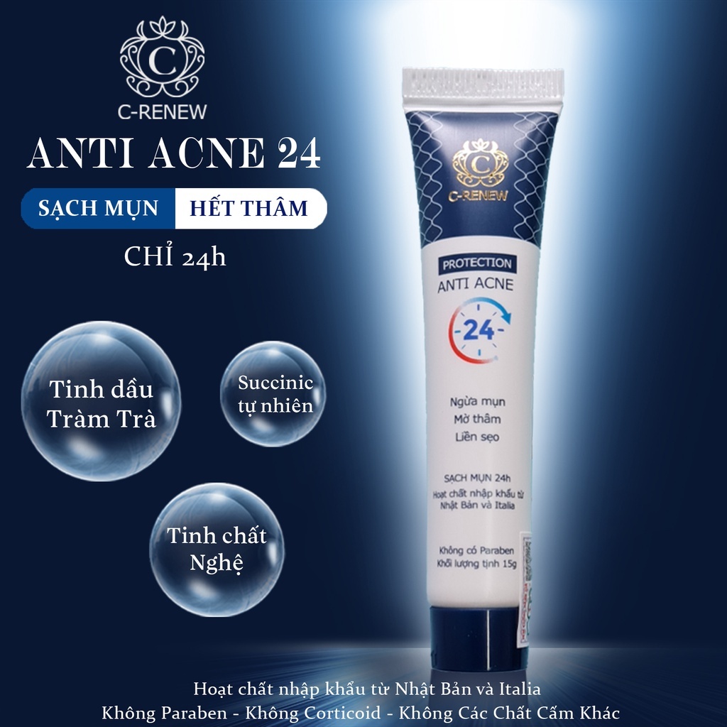 Gel ngừa mụn cấp tốc C-RENEW Anti Acne 24 - hiệu quả sạch mụn chỉ sau 24h