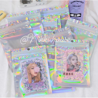 Túi zip bạc hologram size 10x15cm