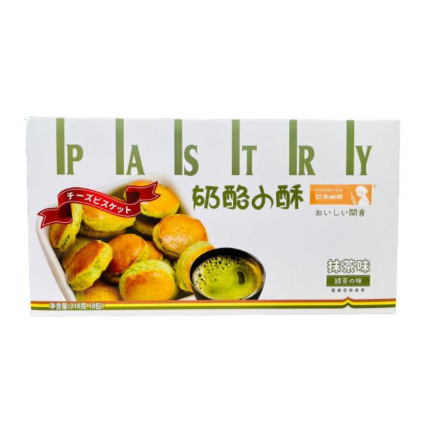 Bánh Quy Mini Xiaosu Vị Trà Xanh Và Sữa Phô Mai Pamiriter Đài Loan Hộp 318g