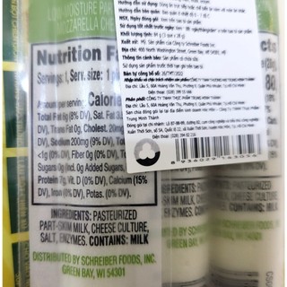 HERITAGE - gói nhỏ 84g / 3 que - PHÔ MAI QUE / MỸ / Mozzarella String Cheese (bqm)
