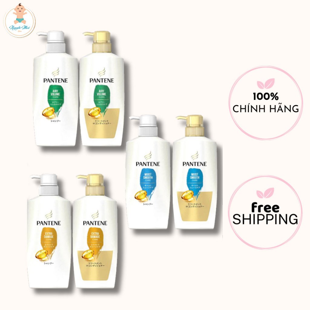 Set gội xả phục hồi tóc hư tổn Pantene Pro-V 3 màu nội địa Nhật