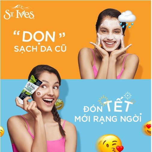 Sữa Rửa Mặt Tẩy Tế Bào Chết St.Ives thành phần dịu nhẹ lành tính 170g (Mỹ)