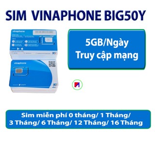 Sim 4G vinaphone BIG50Y 5Gb / ngày tốc độ cao - Sim vietnammobile siêu thánh sim kinh sim