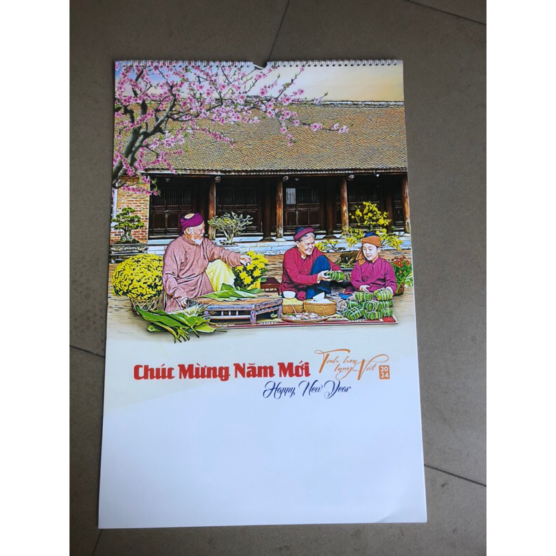 Lịch 7 tờ 2024 khổ 40x60 Tết đoàn viên