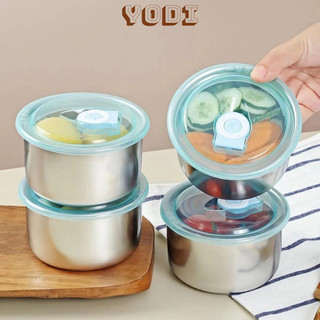 Hộp inox tròn kèm nắp nhựa, tô inox đựng cơm mang đi kèm nắp nhựa ABS an toàn, chống rỉ tốt, không gỉ set