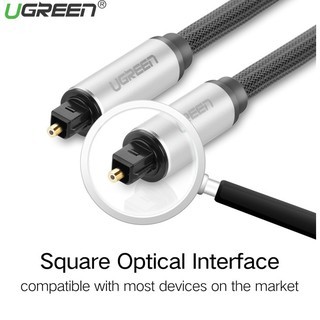 Cáp audio quang vỏ nhôm Ugreen 10540 kết nối loa âm li với DVD, VCD, Mini Disc, Tivi...