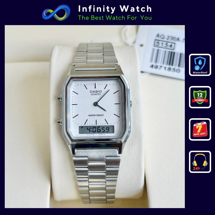 Đồng Hồ Nữ Casio Unisex Mặt Nhỏ Chống Nước Thời Trang Phong Cách Cổ Điển Huyên Thoại - Infinity Watch