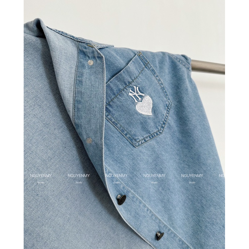 Áo sơmi denim MLB