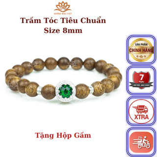 Vòng Tay Trầm Hương Mix Charm - Trầm Tốc Tiêu Chuẩn Xưởng Mộc Việt | Vòng Đơn 8MM