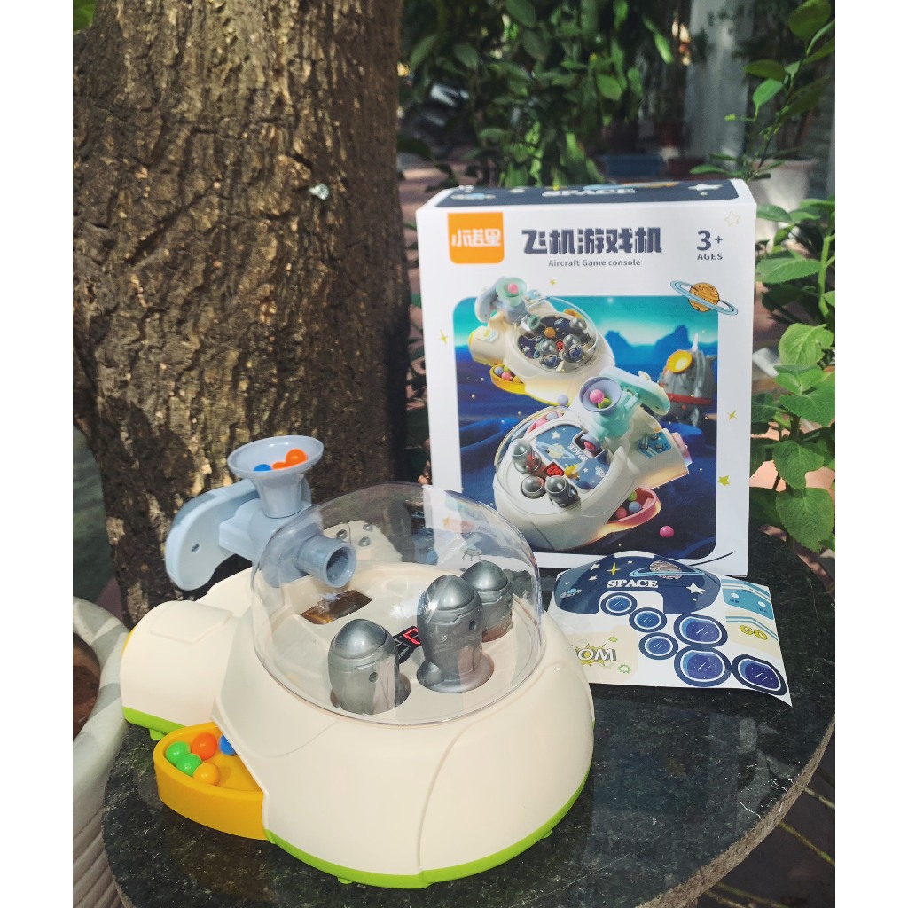 Tàu đồ chơi bắn bóng ngắm mục tiêu tính điểm, máy chơi game Pinball điện tử vui nhộn cho bé