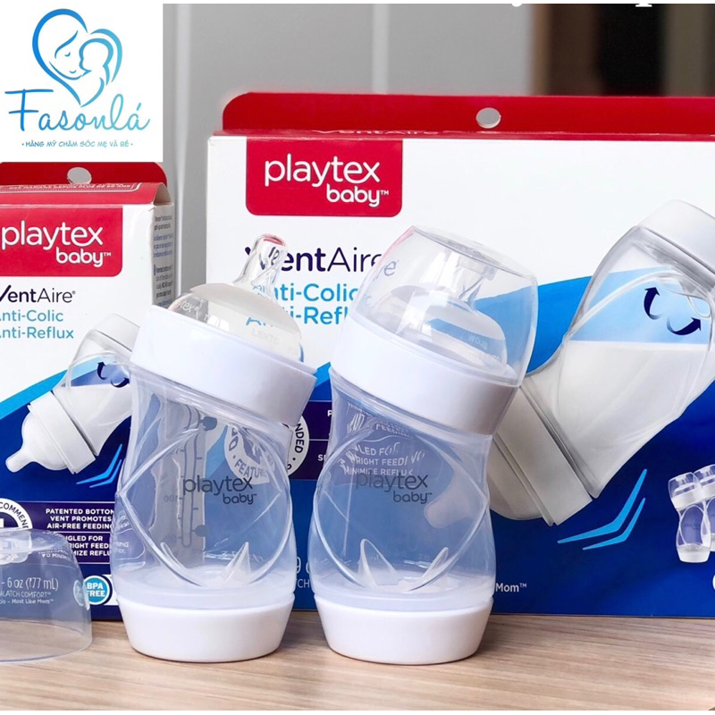 Bình sữa Playtex cổ cong 177ml 266ml (hàng Mỹ)