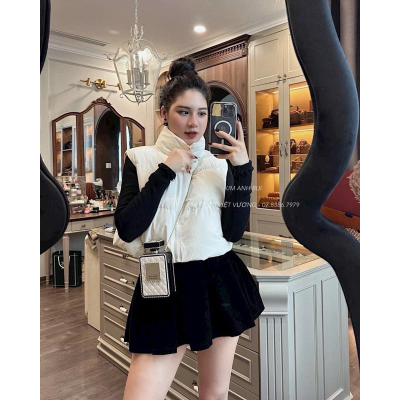 Áo gi-lê phao chất nhung tăm mềm đẹp