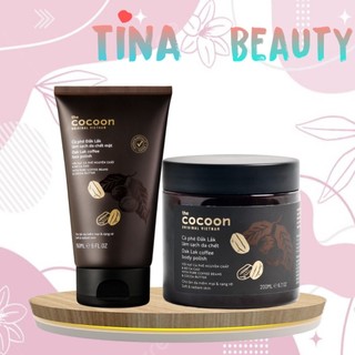 Tẩy da chết cà phê cocoon coffee body - face polish 200ml - tina beauty