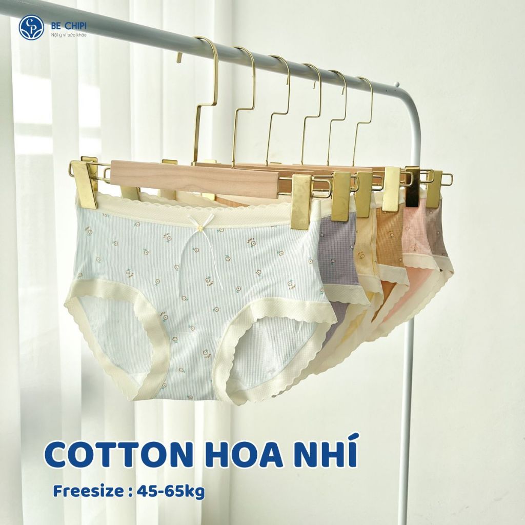 Combo 3 Quần Lót Cotton Họa Tiết Hoa Nhí Trẻ Trung Mềm Mại Thấm Hút QL2026 By Bechipi