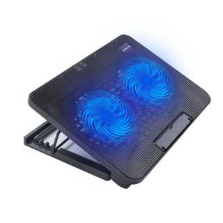 Đế Nâng Tản Nhiệt Laptop(máy tính) Cooling Pad N99, 2 Quạt, Đèn Led, Có Nấc Nâng Lên Hạ Xuống Cho Laptop Từ 10-17 Inch
