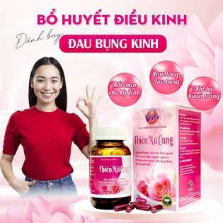 Viên uống điều kinh Thiên Nữ Cung Vạn Tam 60v làm giảm tắc kinh, chậm kinh nguyệt, rong kinh kéo dài