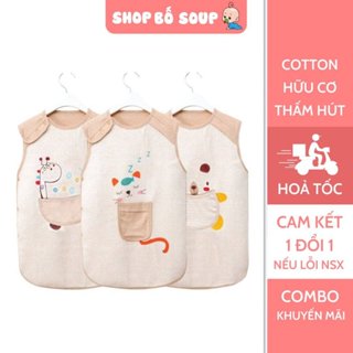 Túi ngủ cho bé mùa đông chất liệu sợi tre, túi ngủ trẻ em thiết kế hở chân tiện lợi Shop Bố Soup