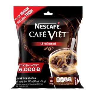 Cà phê hòa tan Nescafe cafe Việt cà phê đen đá túi 35 gói x16g